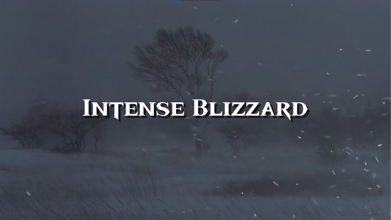 Intense Blizzard 🌨️ | Howling Wind & Whiteout Snowstorm Ambience