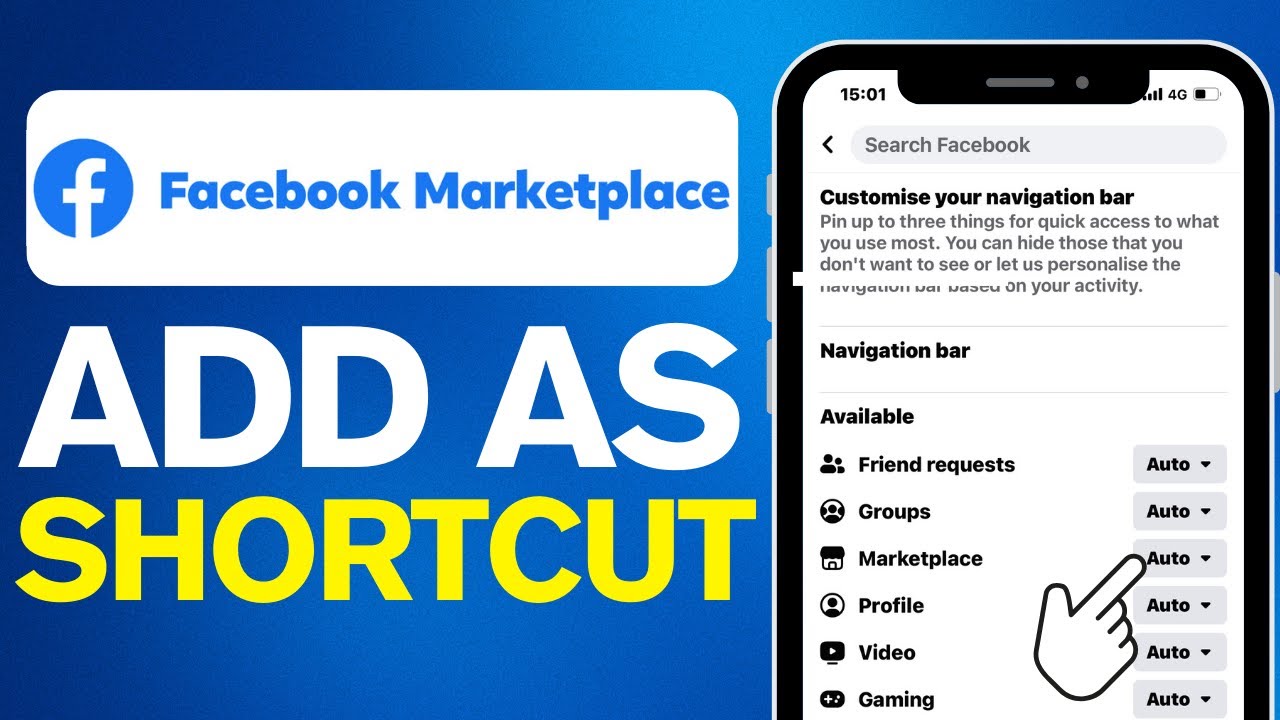 How To Add Marketplace To Facebook Shortcut Bar (2025)