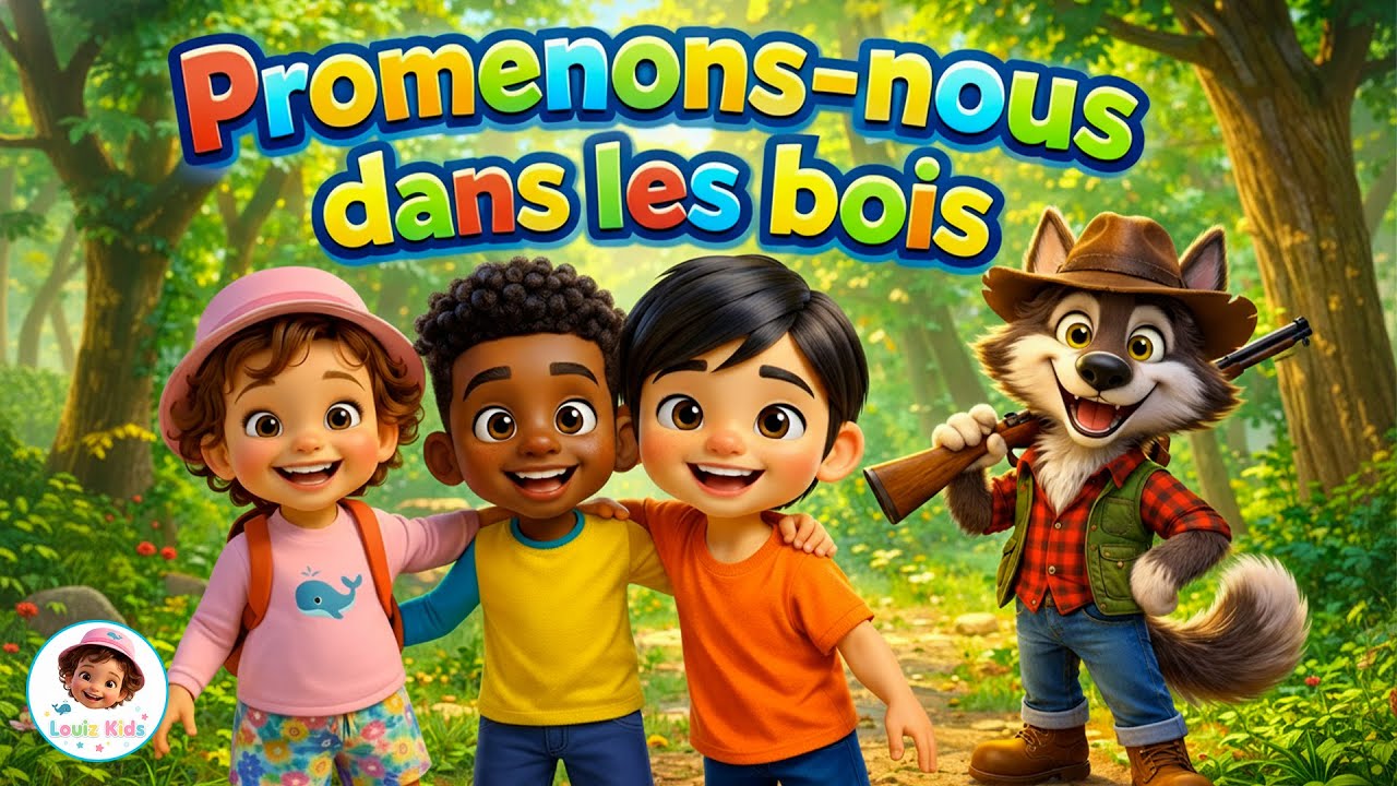 Promenons-nous dans les bois 🐺 | Comptine pour enfants | Loup y es-tu ?