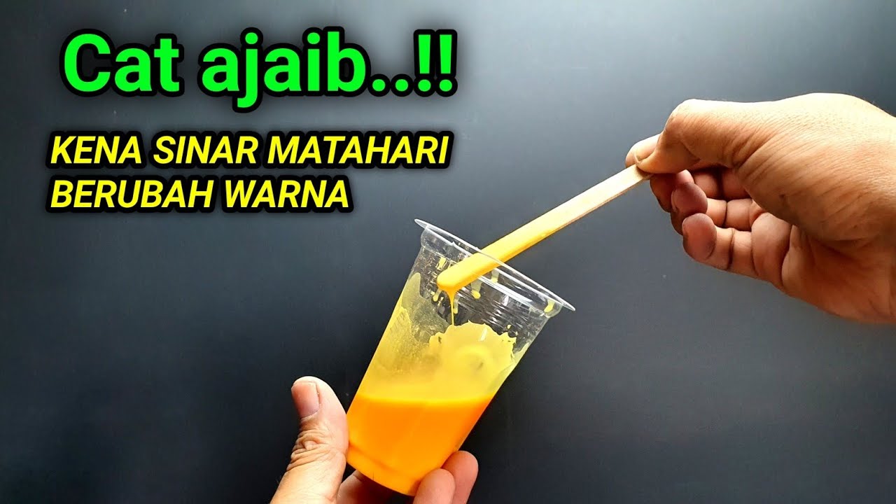 Cat ajaib..!! Bisa berubah warna jika terkena sinar matahari || Photochromic