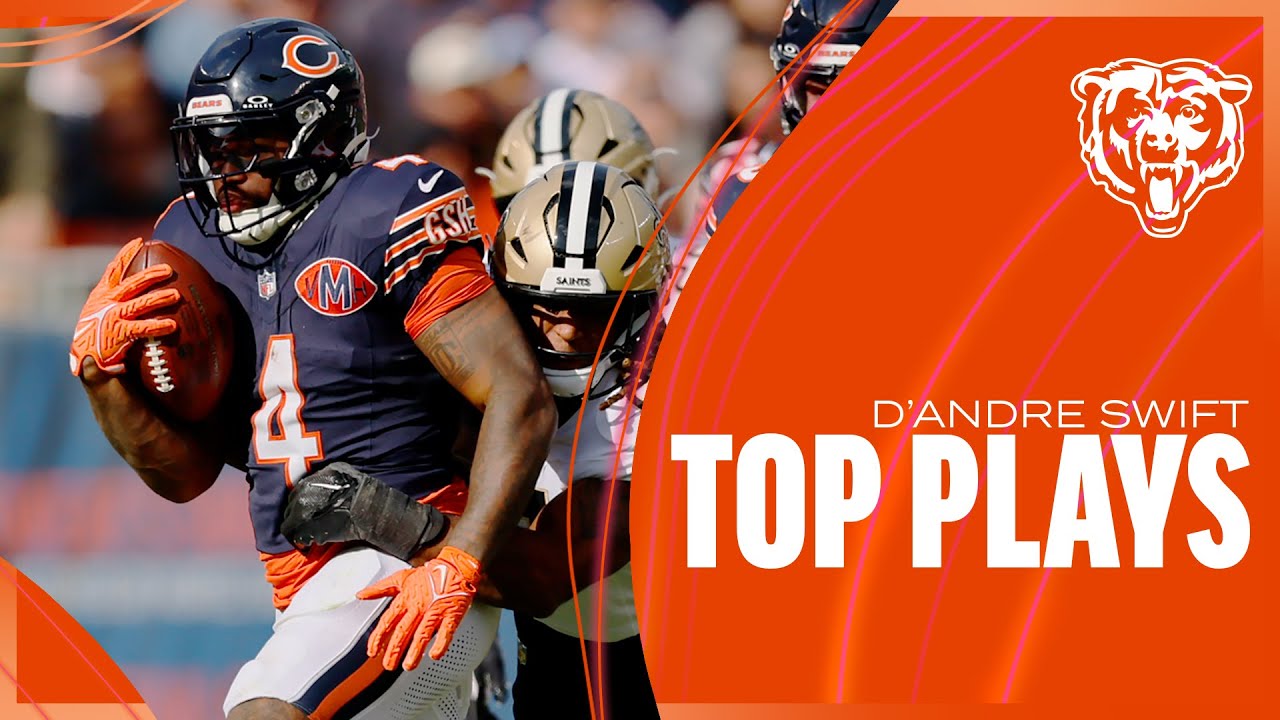D'Andre Swift's best plays from 138-yard game vs. Saints | Week 7 | Chicago Bears