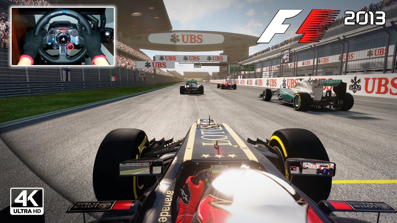 Lotus E21 by Kimi Raikkonen | F1 2013 Chinese Grand Prix | Logitech G29 Gameplay