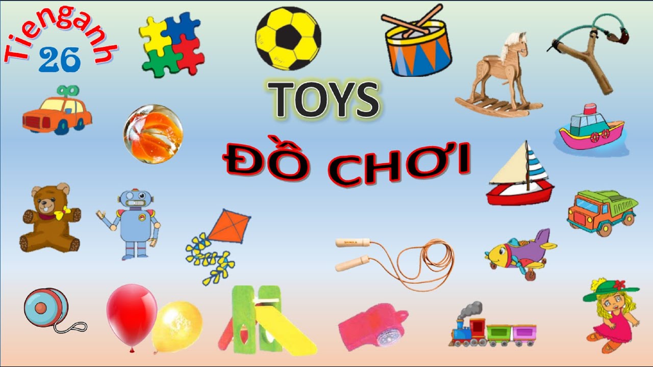 English vocabulary about Toys - Chủ đề từ vựng về đồ chơi