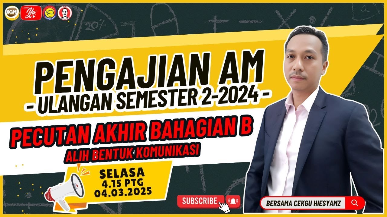 🔴 [LIVE] PENGAJIAN AM STPM ULANGAN SEMESTER 2, PECUTAN AKHIR BAHAGIAN B, ALIH BENTUK KOMUNIKASI