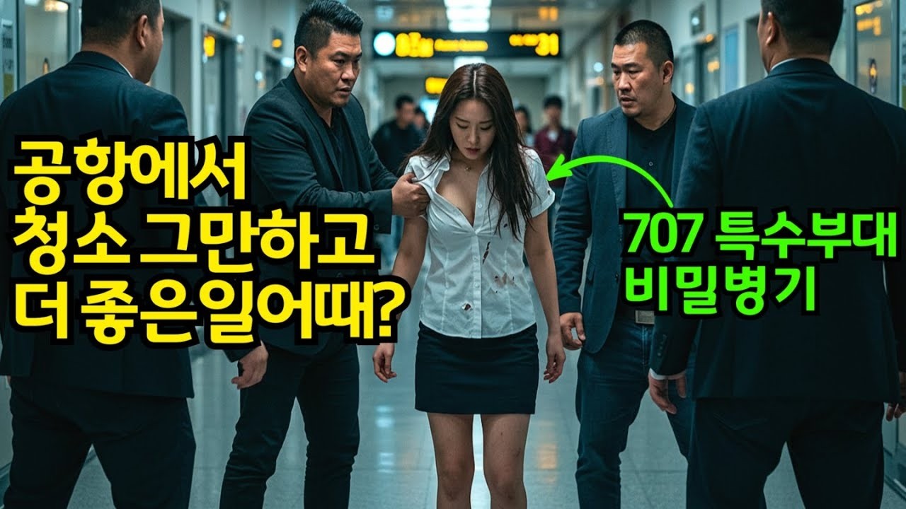 공항에서 여군 출신 청소부를 희롱한 조폭들은 상상도 못할 일을 겪었다  그녀는 707 특임단 특수부대 출신 비밀병기였다 ㅣ오디오북ㅣ감동실화