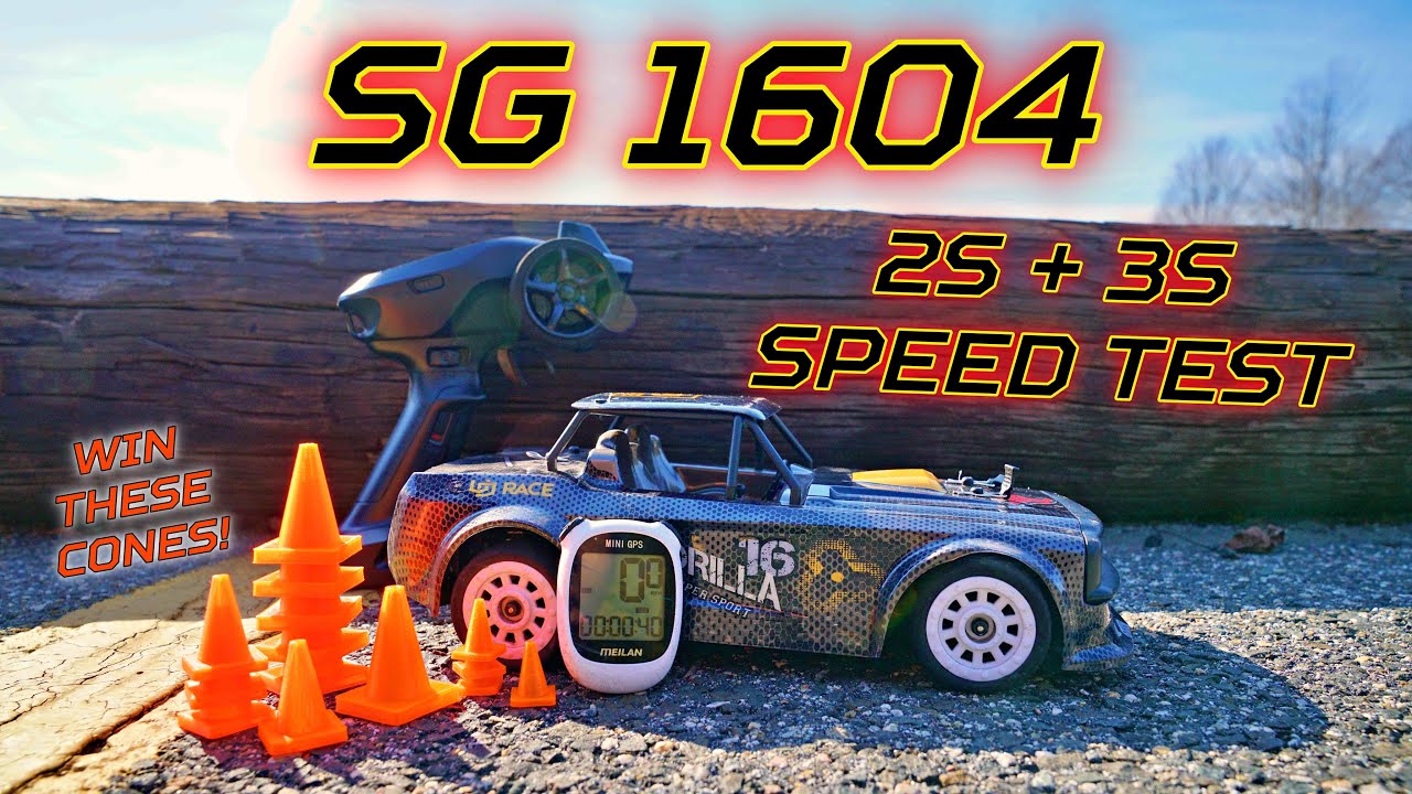SG 1604 SPEED TEST 2S & 3S LiPo - Best Budget RC Drift Car Under $100