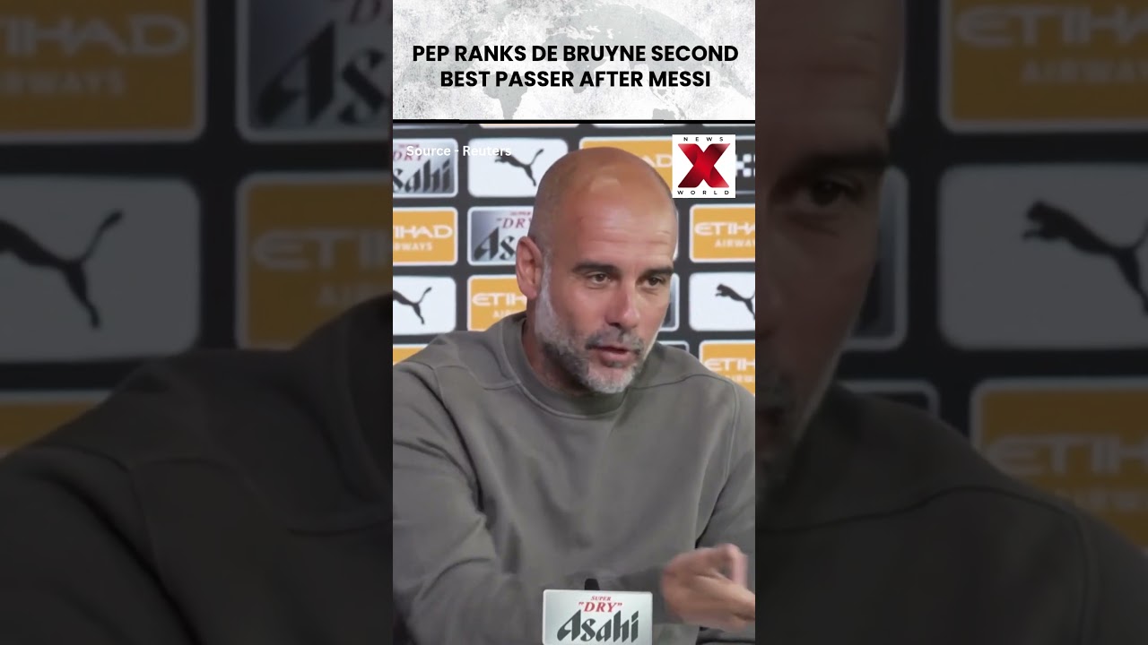 #viralvideo | #guardiola Says #debruyne Trails Only #messi In Passing  | NewsX World | #shorts