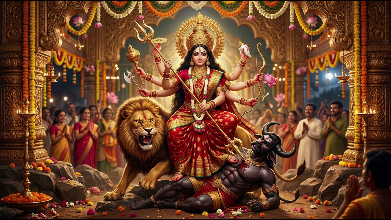 जय माता दी! माँ के शक्तिमयी रूप का मनमोहक वर्णन।#JaiMataDi