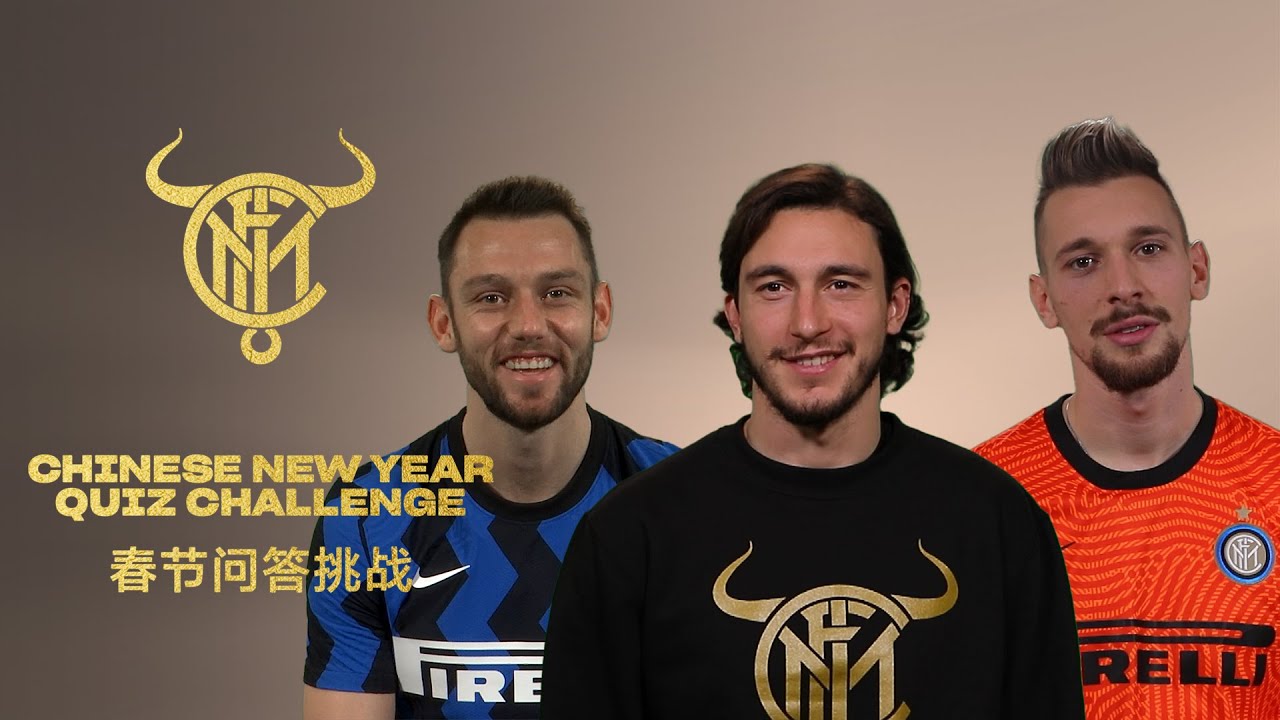 INTER CHINESE NEW YEAR QUIZ CHALLENGE ft. DARMIAN + DE VRIJ + RADU 🌏⚫🔵🧧#InterCNY​ [SUB ENG]