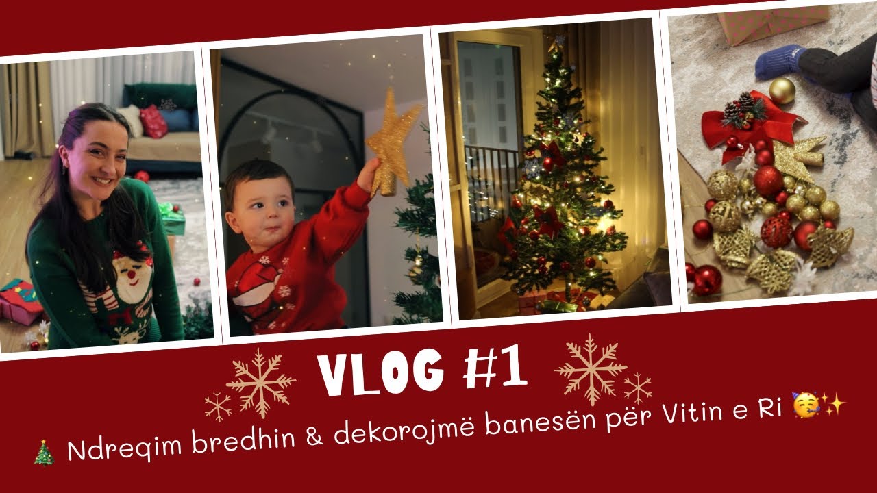 VLOG #1 🎄 Ndreqim bredhin & dekorojmë banesën për Vitin e Ri 🥳✨