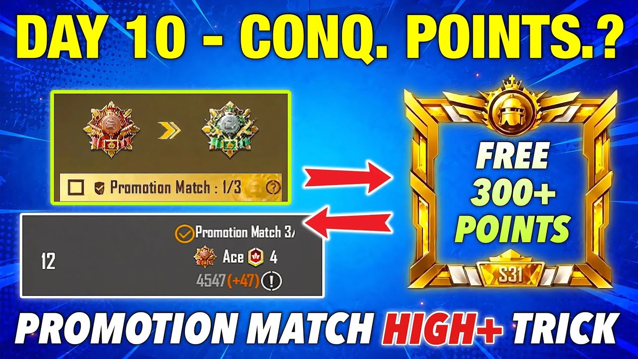 🔥 Day 10 - Conqueror Points | Ace Master Promotion Match Trick | Solo/Duo/Squad | BGMI 4.5