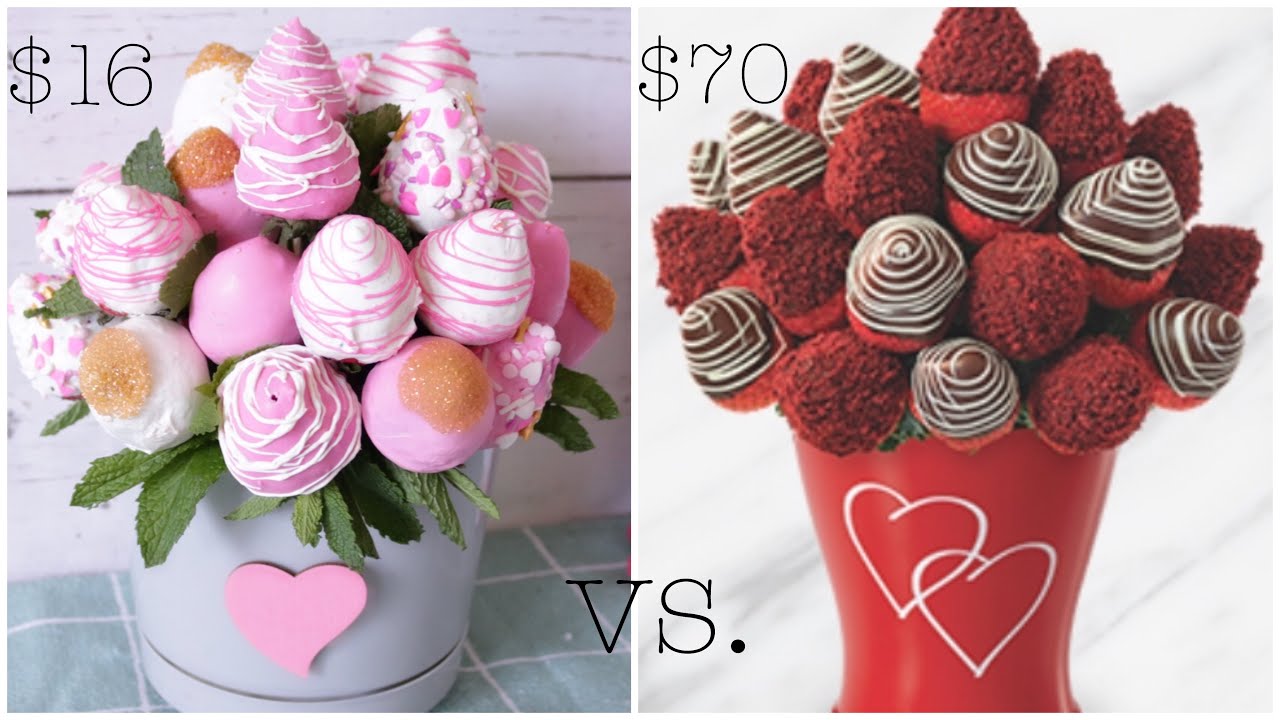 DIY Chocolate Covered Strawberries Arrangement - DIY Edible Arrangement
