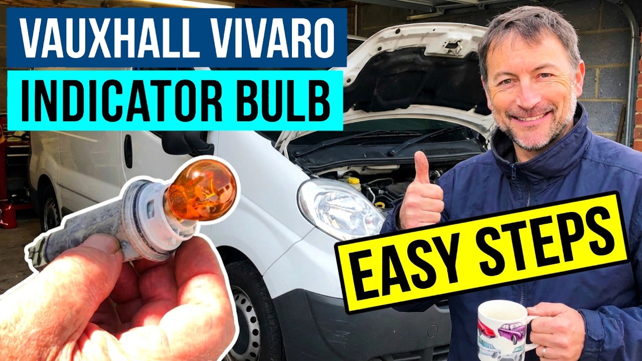 How to replace front indicator bulb on Vauxhall Vivaro front indicator bulb replacement.