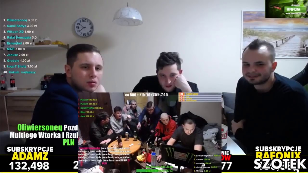 KINGA WR&Oacute;CIŁA DO RAFONIXA!   BOXDEL RAFONIX I ADAMZ OGLĄDAJĄ DYMY U TUCZNIKA! NIE MOGĄ ZE ŚMIECHU!