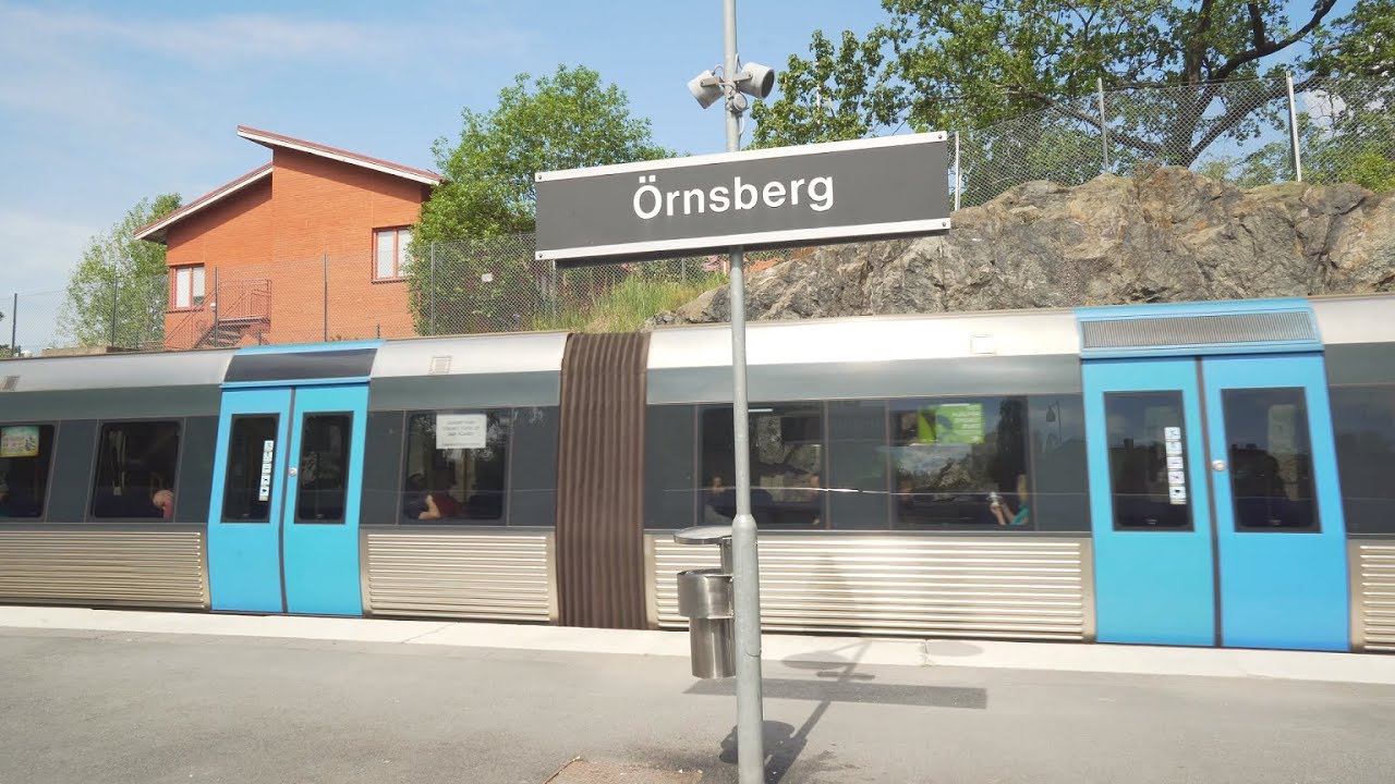 Sweden, Stockholm, subway ride from Liljeholmen to Skärholmen