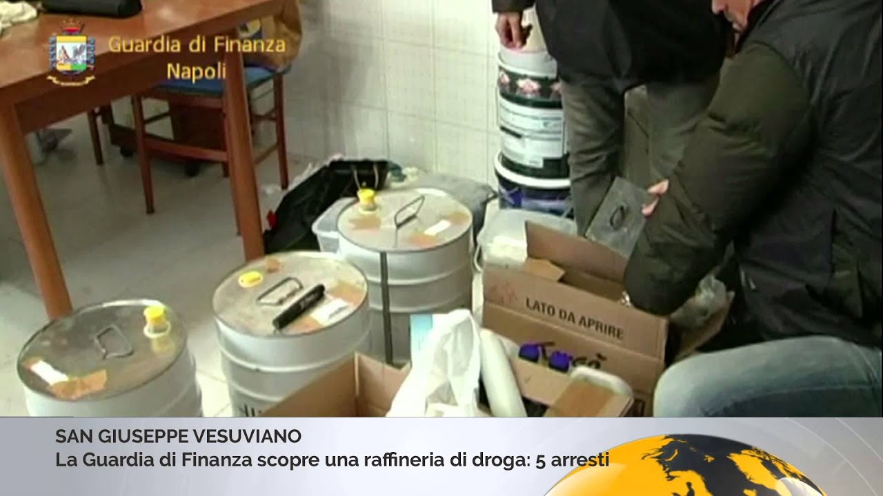 San Giuseppe Vesuviano:  Gdf, scoperta raffineria di droga