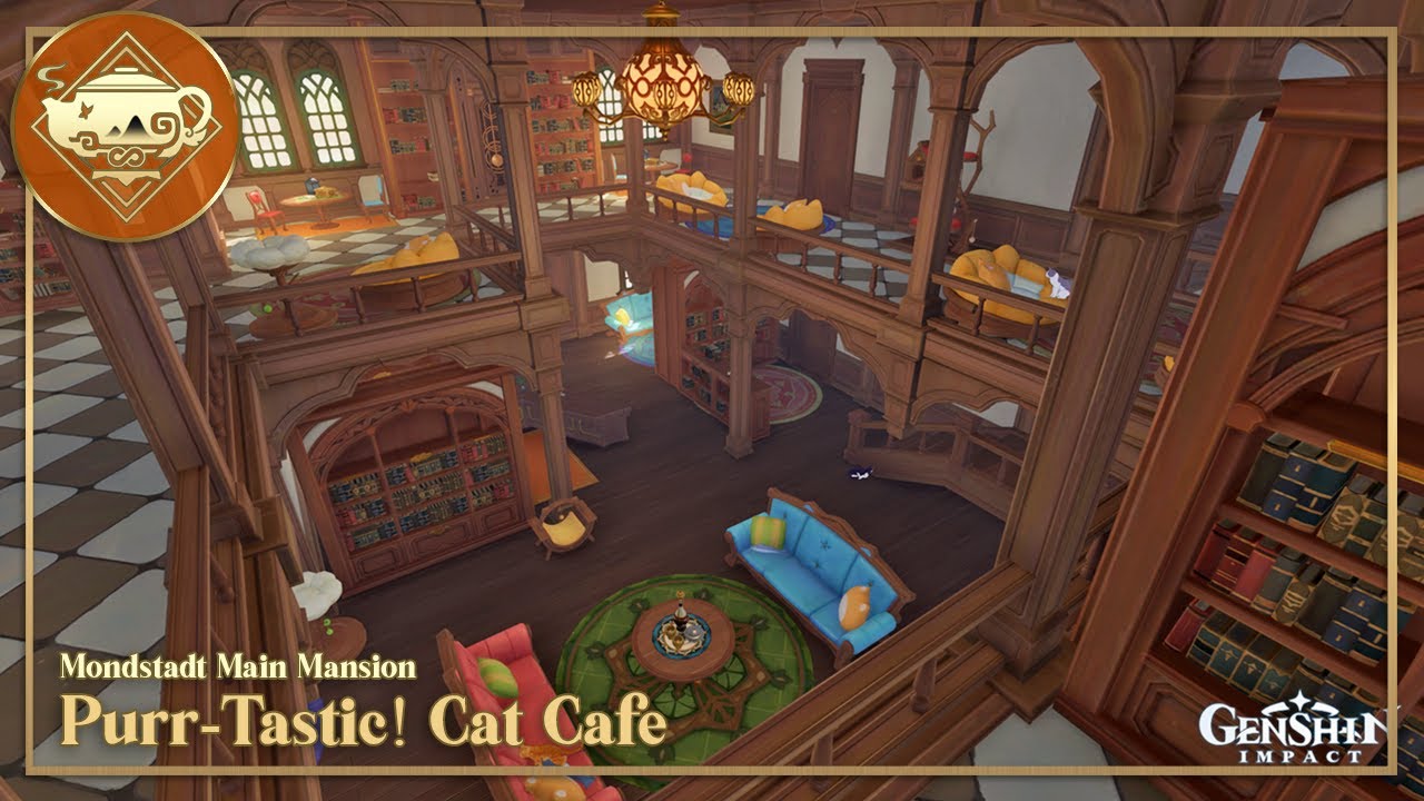 Mondstadt Main House 🐈 PURR-TASTIC Cat Café Showcase! | Serenitea Pot | Genshin Impact | 原神