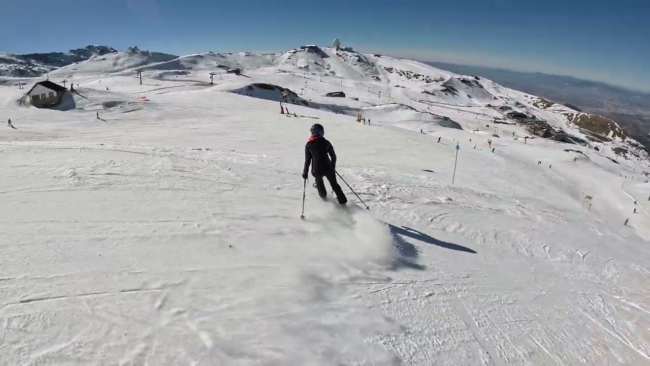 Bajada desde telesilla Stadium en Sierra Nevada