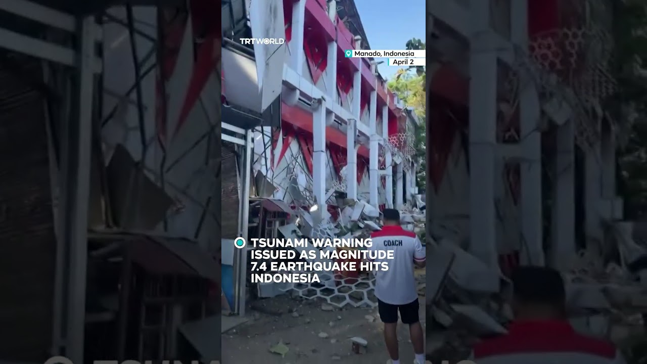 Tsunami warning issued as magnitude 7.4 earthquake hits off Indonesia coast