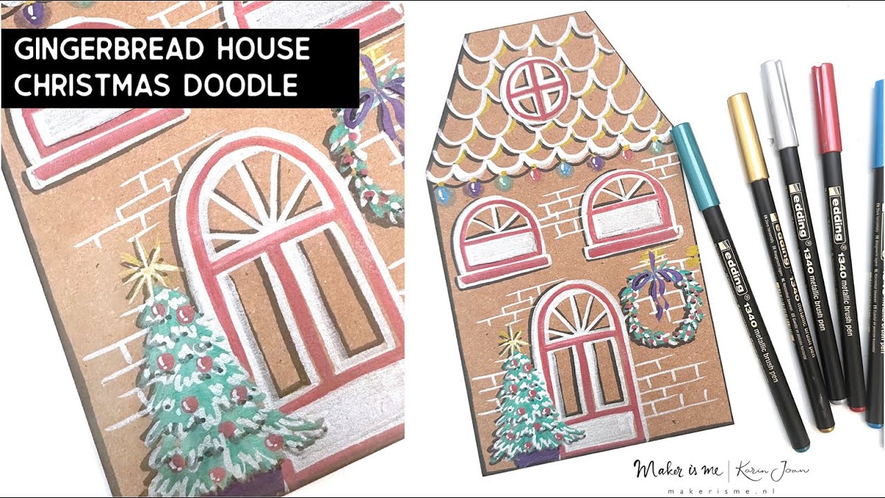 gingerbread house with edding 1340 metallics