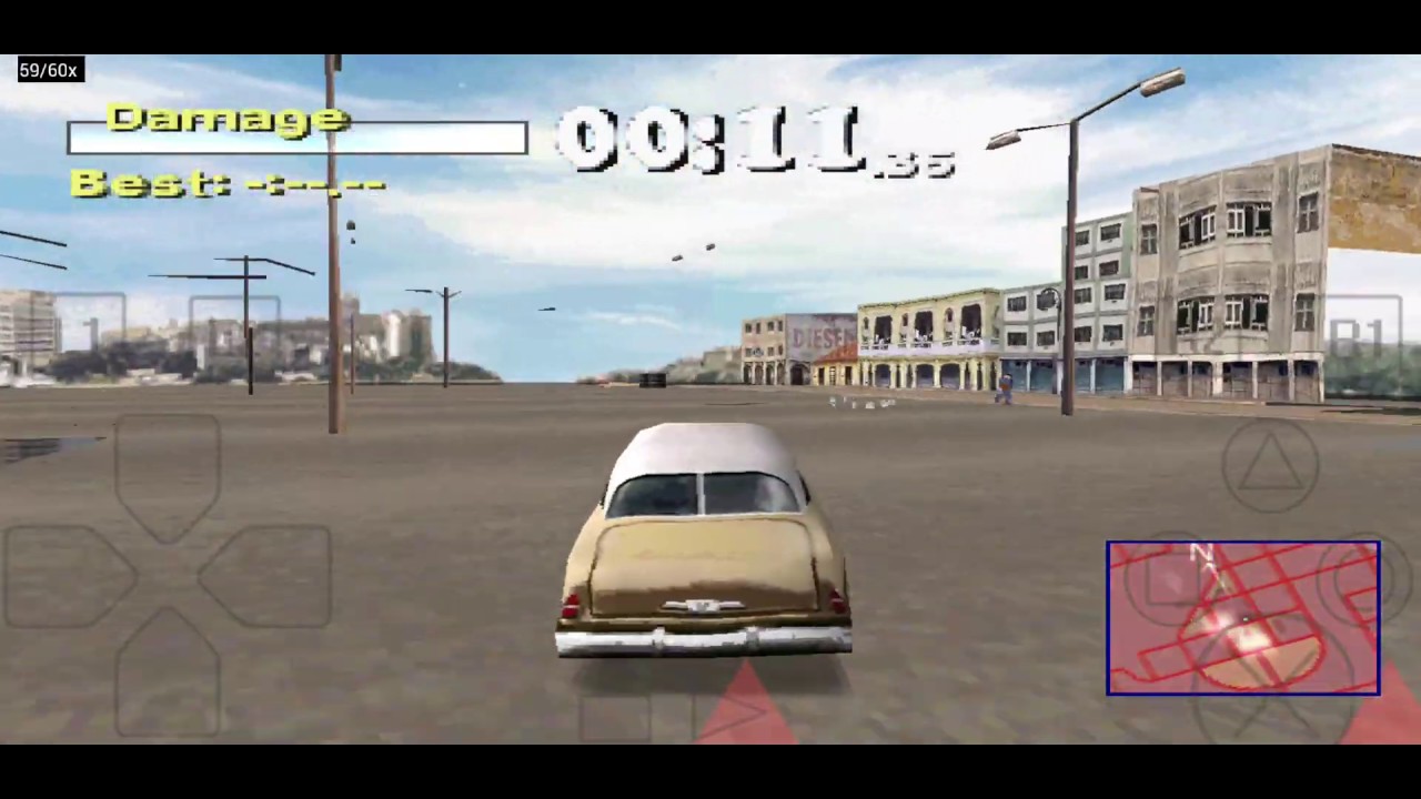 [Gameshark] Driver 2 psx chased by trucks in survival mode.