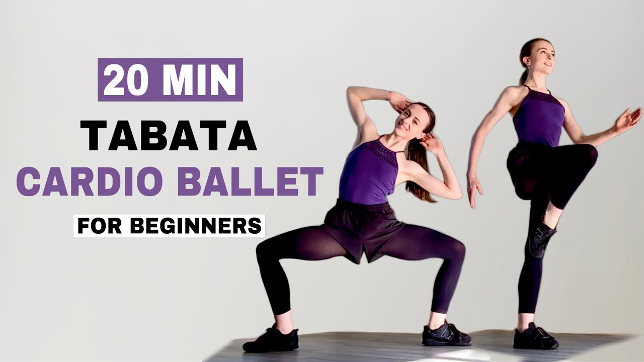 20 Min TABATA HIIT WORKOUT - Full Body BALLET CARDIO For Beginners | At Home, No Equipment