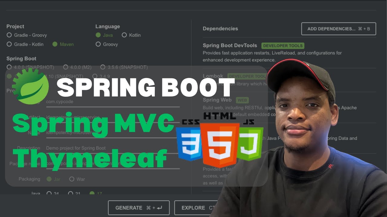 Spring Web MVC Thymeleaf с базой данных Postgres | Spring Data JPA CRUD | HTML | CSS | JS [2026]