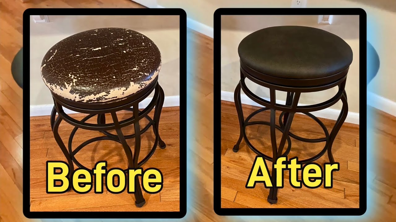 ROUND Stool Seat Reupholstering Made EZ!