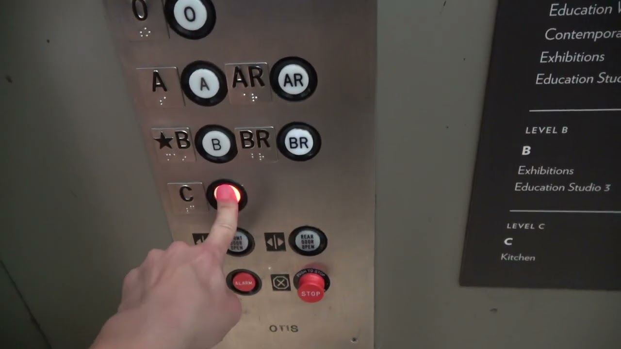 Original Otis GAL Hydraulic Small & Large Elevators at North Carolina Museum Of Art in Raleigh, NC.