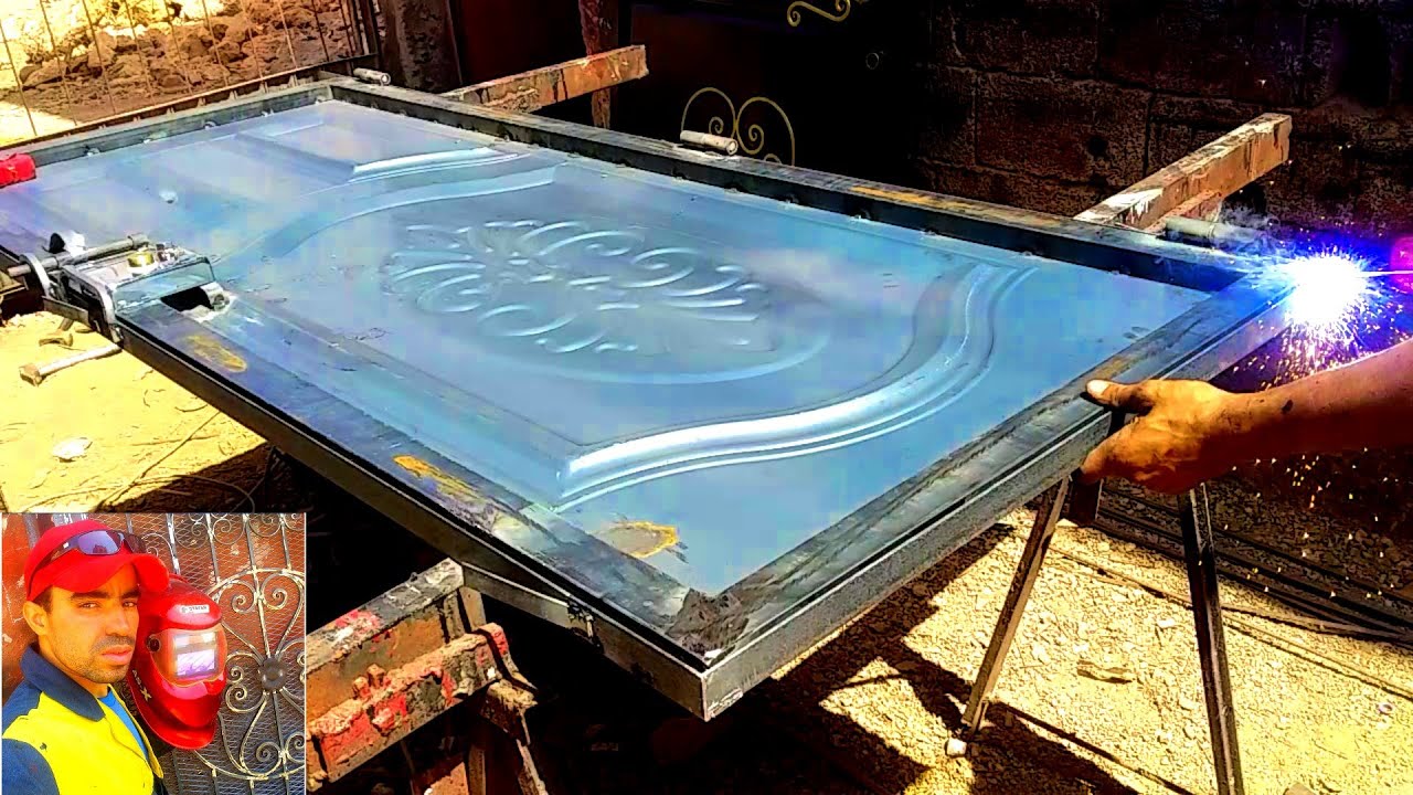 تعلم كيفية صنع باب حديدي بطريقة سهلة للمبتدئين | طريقة عمل باب حديد 6 @فن اللحام welding