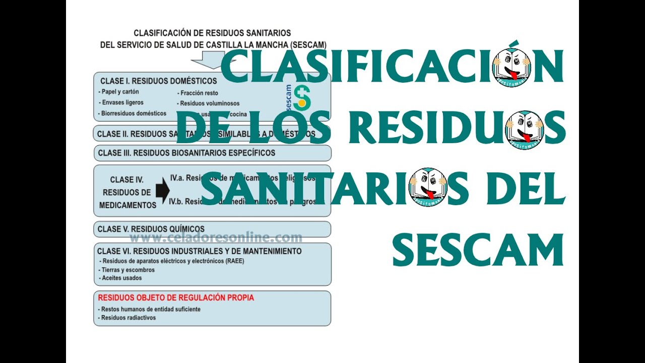 CLASIFICACI&Oacute;N DE LOS RESIDUOS SANITARIOS DEL SESCAM