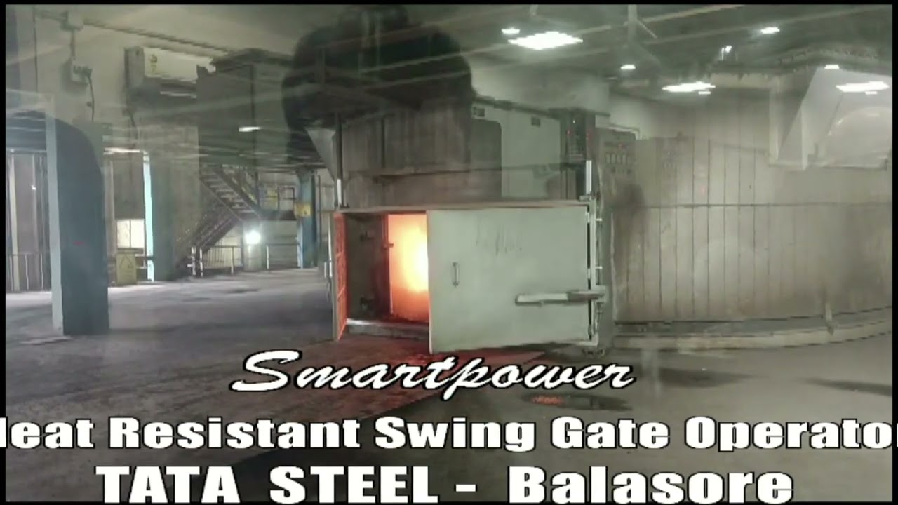 Smartpower Heat Resistant Swing Gate Operator installed at TATA STEEL plant in Balasore