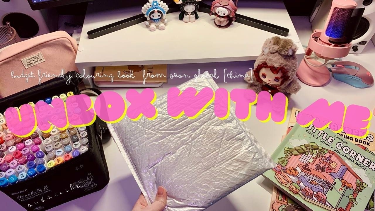 unbox with me 🛒a budget friendly coloring book from Ozon Global (China) ✨+ Flip Through and test 👻