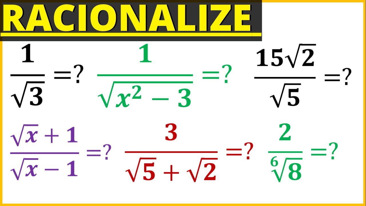 RACIONALIZAÇÃO DE DENOMINADOR