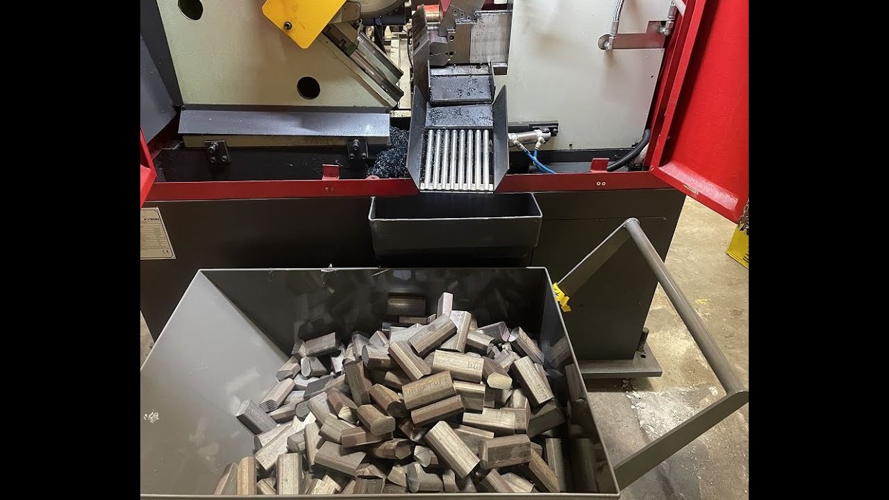 High Speed Cutting Dura Tuff Grouser S Bars Boron Steel 53 Rockwell C with RMT HSC-4 Haas Saw Blade