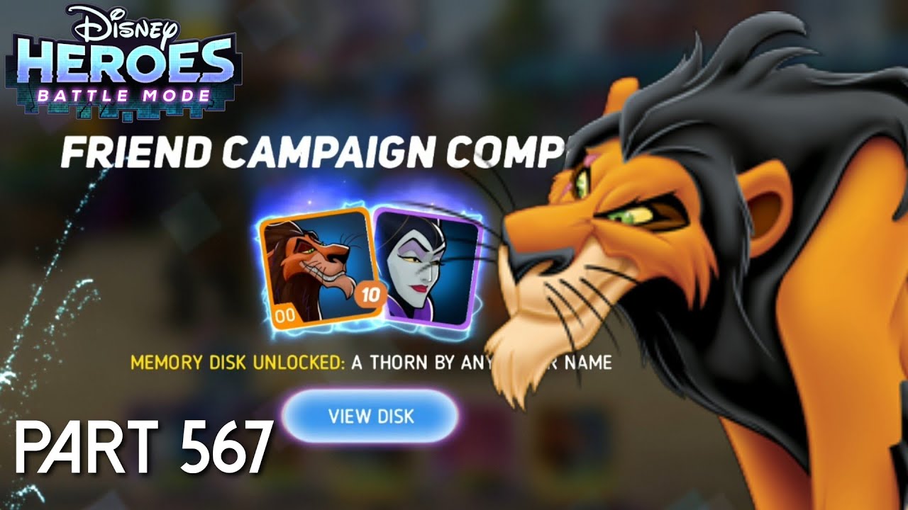 Disney Heroes Battle Mode SCAR'S DISK UNLOCKED PART 567 Gameplay Walkthrough - iOS / Android