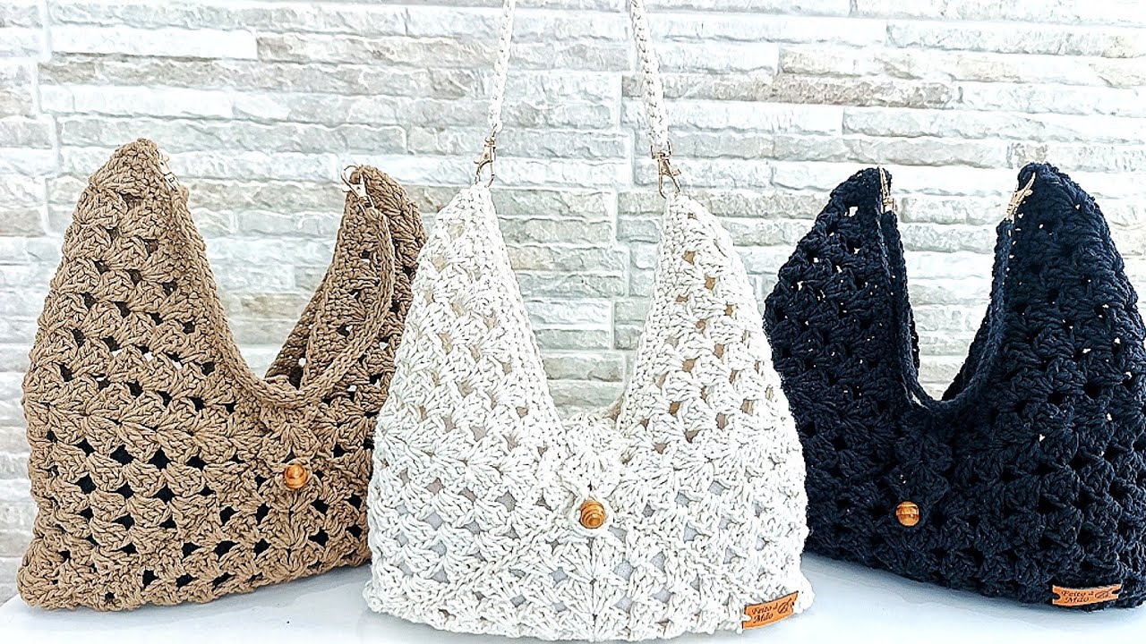 Bolsa de crochê  Bromélia/Econômica Rápida e fácil de fazer. Passo a passo completo 🧶