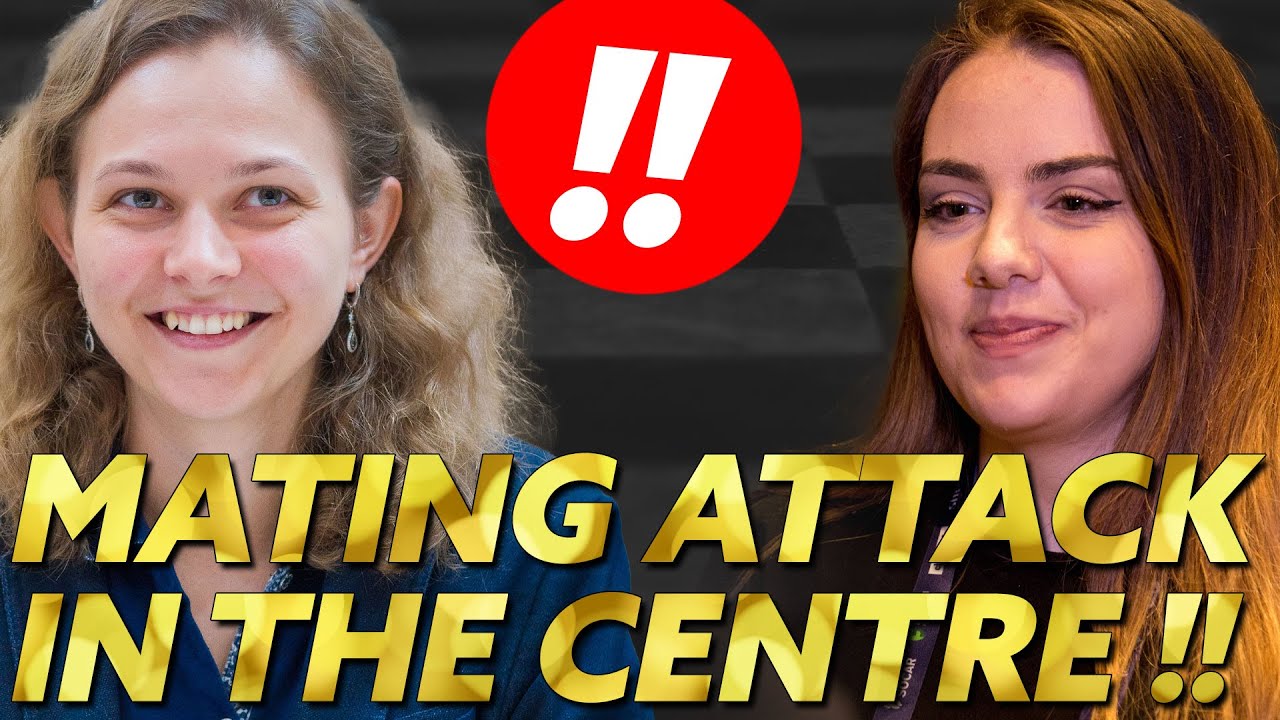 MATING ATTACK IN THE CENTER - Nurgyul Salimova vs. Anna Muzychuk  Chess World Cup 2023 Semi Final