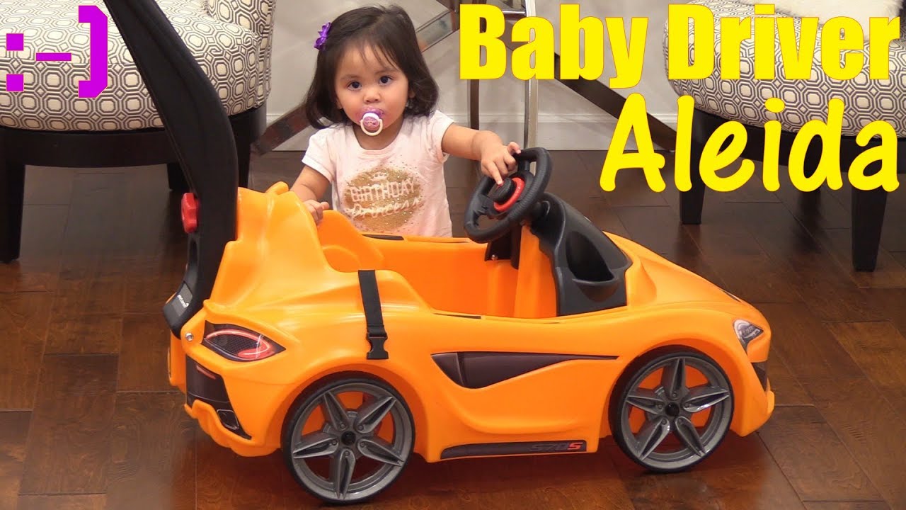 Family Toy Channel: Kids' Toy Car! A McLaren Sportscar Ride-On Toy Unboxing and Playtime