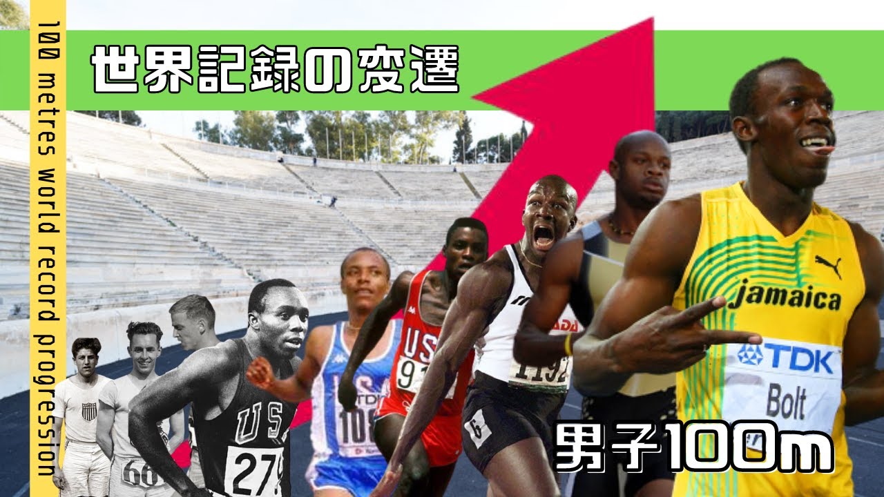 【陸上短距離】男子100m 世界記録の変遷《Ver.2021.6》