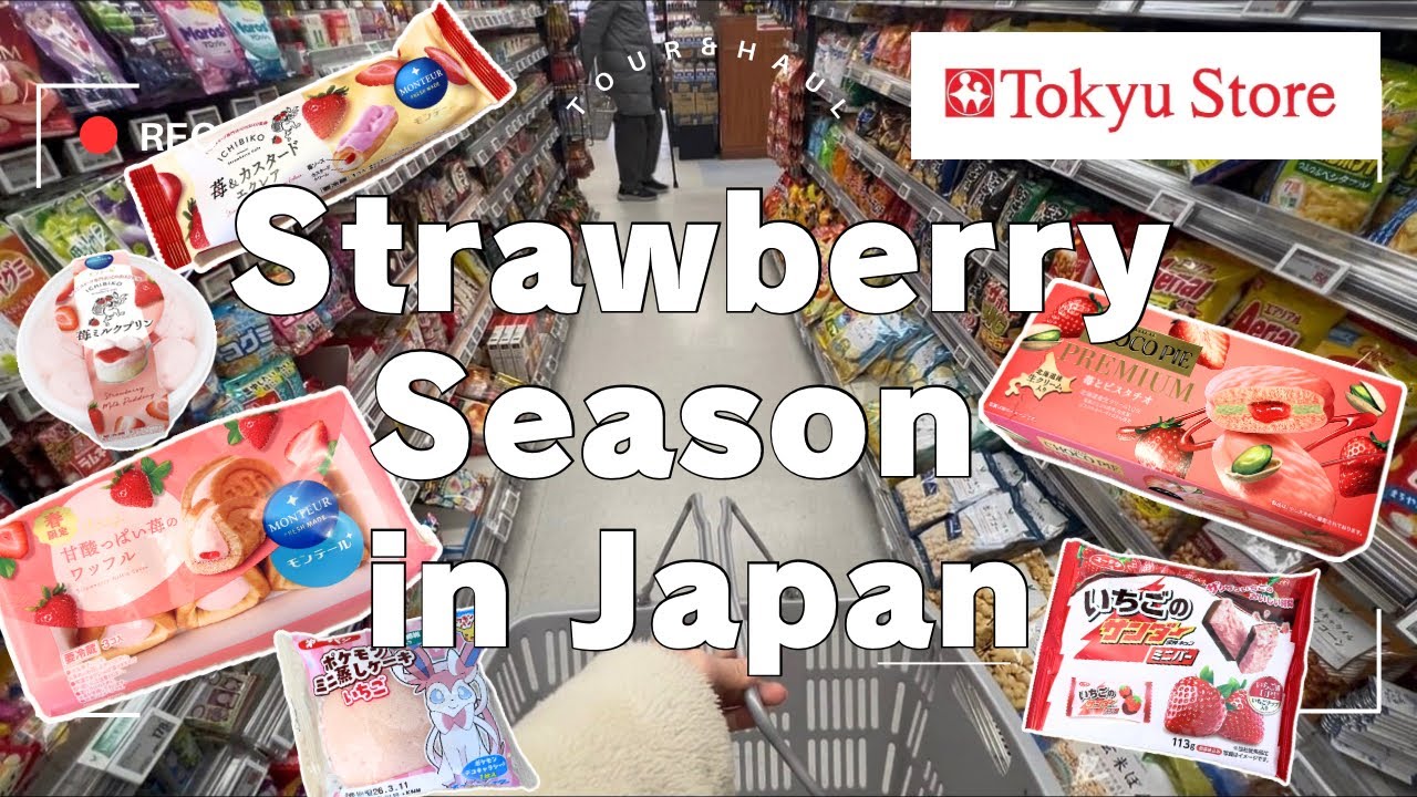 【MUST-BUY IN JAPAN】Strawberry Sweets🍓🍰 | Spring Foods | Supermarket Finds✨
