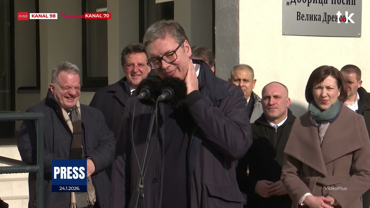 Vučić otvorio rekonstruisanu školu u Velikoj Drenovi i najavio nove investicije