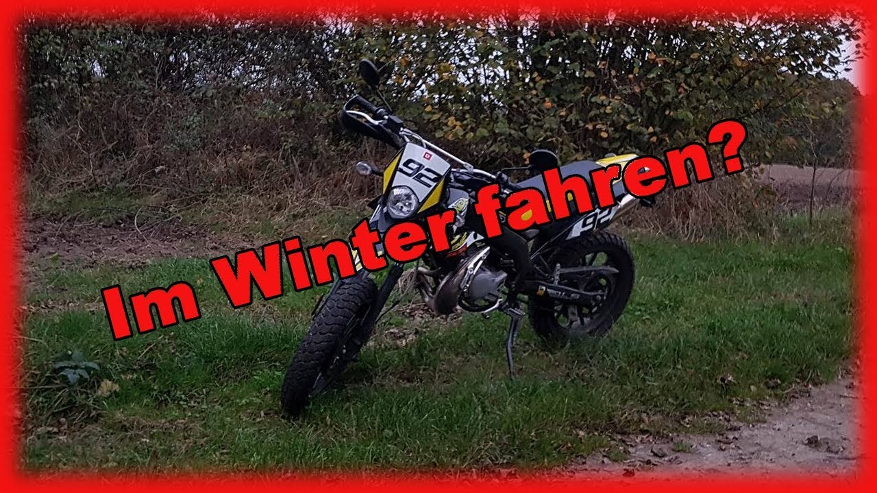 Im Winter fahren? Derbi Senda X-Treme SM 50 ccm!