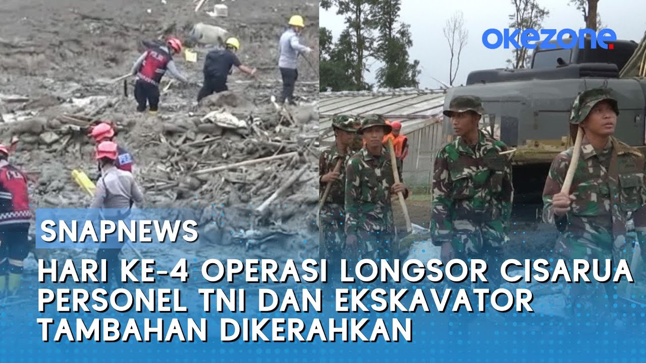 Hari Ke-4 Operasi Longsor Cisarua, Personel TNI Dan Ekskavator Tambahan Dikerahkan
