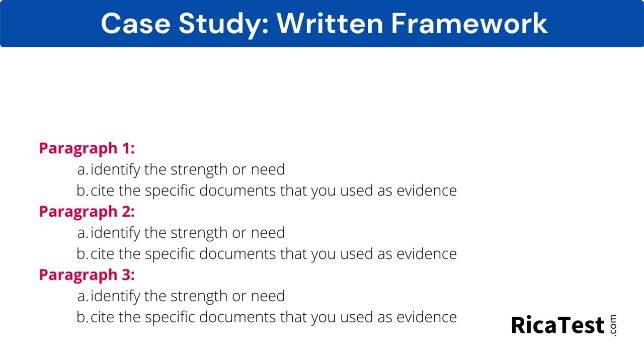 RICA Test Subtest 3 Case Study Introduction