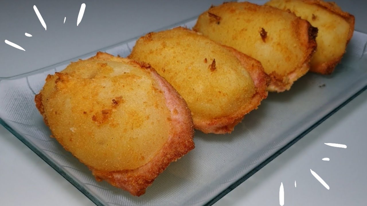 BATATA RECHEADA A MILANESA com presunto e queijo | Canal Dinda Rosario
