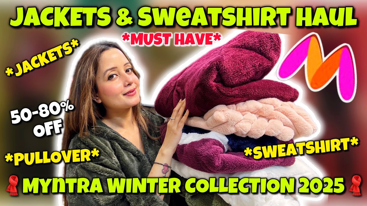 Покупка курток и толстовок Myntra 😍Зимняя коллекция Myntra 2025🧣Неха Сингх #myntrafinds #myntra