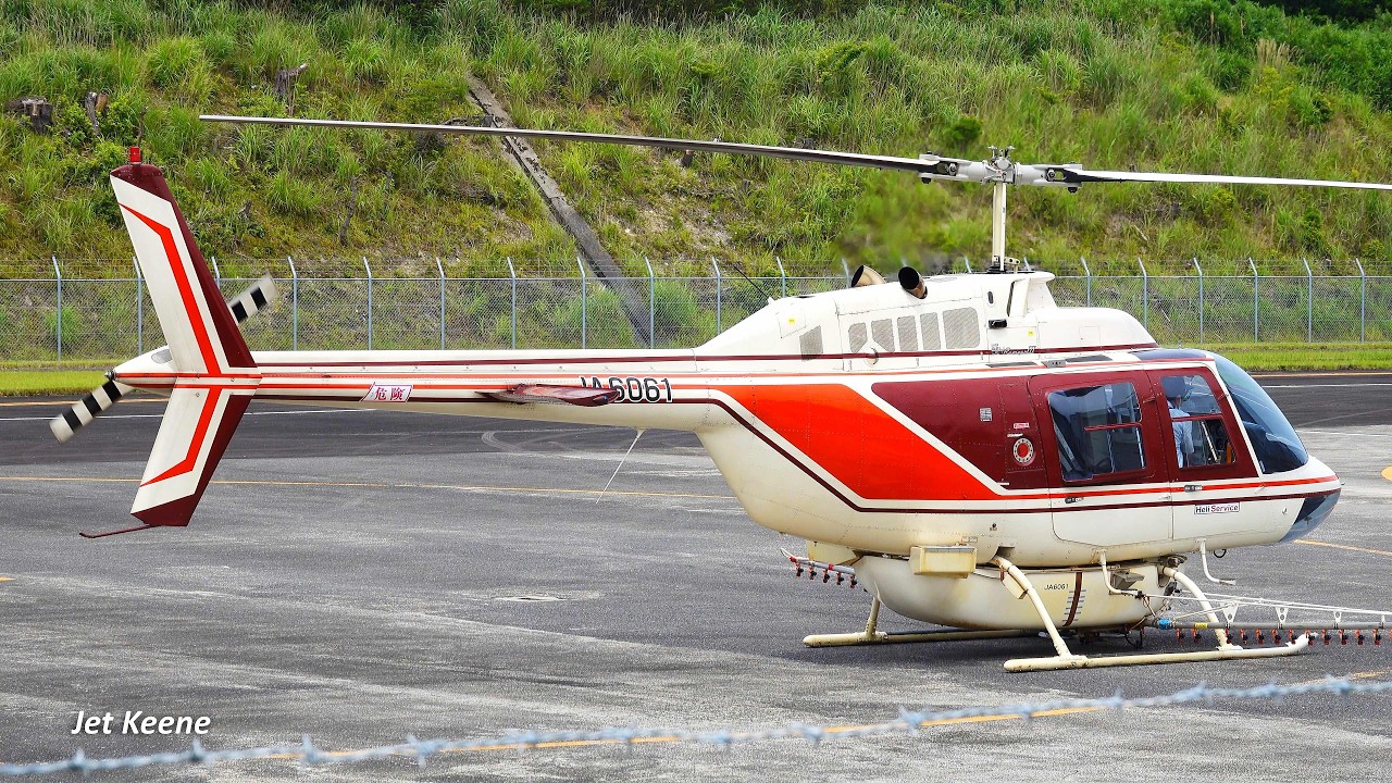 Bell 206B-3 JetRanger III Helicopter Engine Startup & Takeoff