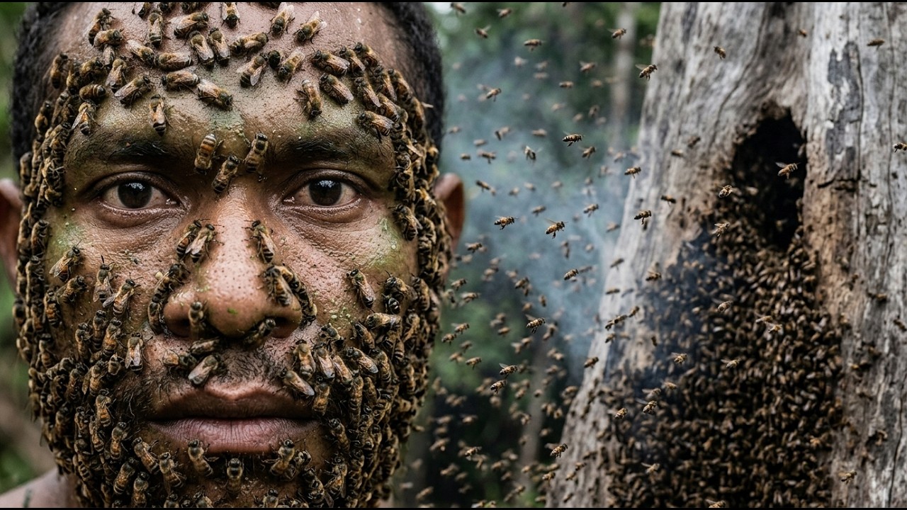 50,000 Bees on His Face — Not a Single Sting!