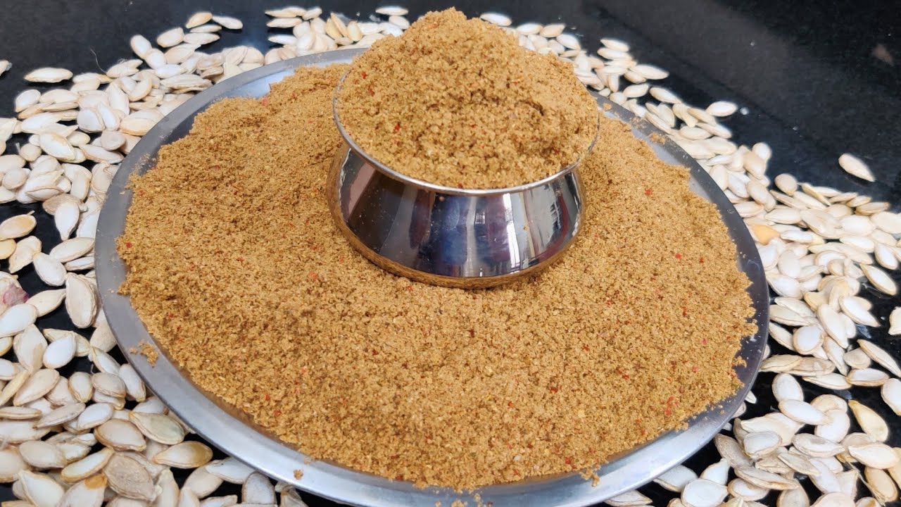 பூசணி விதைப் பொடி/இதில் இல்லாத சத்துக்களே இல்லை... சாதத்தில் பிசைந்து சாப்பிட சுவையோ சுவை...